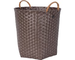 Opbergmand Taupe - Trendkleur - Mand met handgrepen - Rond - Woonkamer - Slaapkamer - Kinderkamer - Babykamer - Handed By - Dimensional L - bruin -taupe