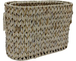 Opbergmand Toiletpapier - Rieten Mand Deksel - Badkamer Organisatie - Rotan-look Kunststof - 6-9 Rollen - Bruin