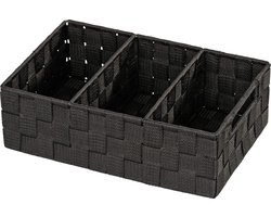 Opbergmand Wenko Adria Polypropyleen Zwart 10x21x32cm