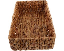 Opbergmand Zeegras - Geweven Dienblad Rechthoek - Ruimte Organiseren - Handgeweven Ambacht - 36x23x10 cm - Bruin