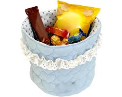 Opbergmanden - Organisatiebakken - Bureau Kast Speelgoed - Decoratief Kantontwerp - 15x14cm - Blauw