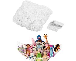 Opbergnet Knuffels – Toy Hammock – Hoogwaardig Visnet Materiaal – Eenvoudige Montage – Ruim Opslagcapaciteit – voor Kinderkamer en Woonkamer – 180*120*120