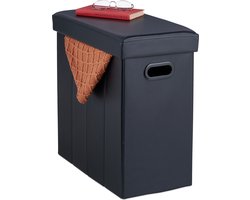 opbergpoef met opbergruimte - kunstleer - tot 150 kg - opvouwbaar - opbergpoef