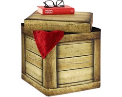 opbergpoef - opbergruimte - vierkant - 38x37,5x37,5 cm - voetenbank