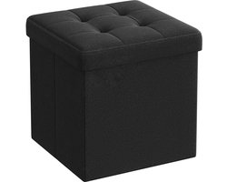 Opbergpoef - Zwart - Opvouwbaar - Modern design