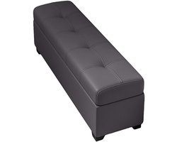 Opbergpoef/bankje Leren Bankjes Bankje Aan Het Voeteneinde Van Het Bed Gestoffeerde Poef Met Opbergruimte Binnenbank Voor Woonkamer En Hal(Medium gray,50x30x40cm)