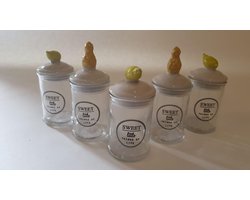 Opbergpotjes - Fruit thema - 5 Stuks