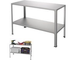 Opbergrek 2 niveaus - Stevig rek - Zware lasten dragen - Verzinkt staal - 114 x 50 x 80 cm