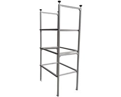 Opbergrek aluminium voor camper / campergarage met 3 niveaus