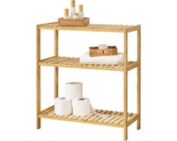 Opbergrek Ariyah - Staand rek - Met 3 bamboe planken - Klassiek ontwerp