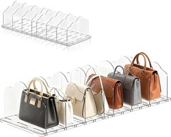 Opbergrek - Handtasorganizer - Verstelbare opbergruimte - Met tussenschotten - Kledingkastorganizer - Geschikt voor het opbergen van handtassen in kledingkasten, keukens en badkamers.