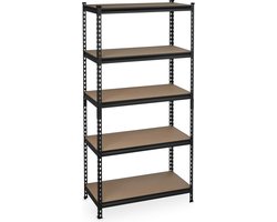 opbergrek metaal - 183 x 91 x 46 cm - tot 1800 kg - 5 etages - steeksysteem - staal
