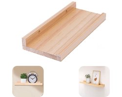 Opbergrek - tentoonstellingsrek - bloempotdisplayrek - papieren handdoekopslagrek - fotolijstdisplayrek - wandmontage - met gaten - afneembaar - opbergaccessoires - geschikt voor slaapkamer, woonkamer, balkon (bruin, 30*12cm)