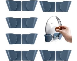 Opbergrek voor pannen deksels, 6 paar verstelbare houders, keukenorganizer