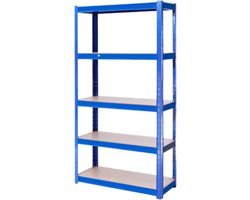 Opbergrekken Vaylen - Garage Rekken - 5-Tier Metalen Opslagplanken 180x90x40 cm - Industrieel Zware Lasten - Voor Schuur, Werkplaats & Opbergruimte