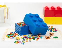 Opbergsteen 6 Rood - Grote LEGO Opbergbox met Deksel