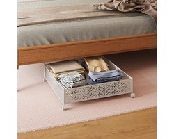 Opbergtas Onderbed-60X42X16cm-Bed Organizer -Schoenen opbergen onder bed of in de kast-wit