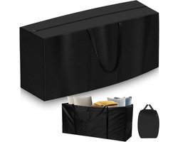 Opbergtas Tuinkussens - Kussenhoes Waterdicht - Bescherming Buiten - Scheurvast Oxford Materiaal - 173 x 76 x 51 cm - Zwart