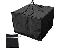 Opbergtas voor tuinkussens waterdicht extra groot vierkante opbergbox met rits en draaghendel van 210D Oxford stof voor matras speelgoed buitenkussen