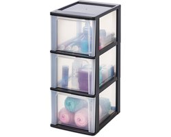 Opbergtoren met 3 Laden voor Kantoor en Woonkamer - 13L Capaciteit - Zwart