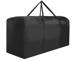 Opbergzak - Extreem grote opbergtas voor tuinmeubelen - kussens, lakens, handtassen met handvat, 210D Oxford waterdicht - 120x39x55cm - zwart