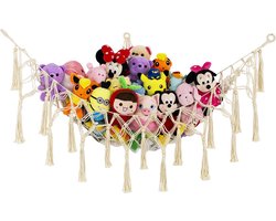 Opbergzak - opbergzak speelgoed - Speelgoedhangmat - Knuffels Hangmatopslag Knuffel - netto zak - 1 Stuks Wit 20*20*20 (Speelgoed niet inbegrepen)