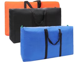 Opbergzakken - Set van 3 opbergzakken - Opvouwbaar en met ritssluiting - Perfect voor beddengoed- dekbedden- kussens- kleding- verhuizen of reizen