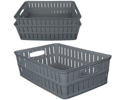 opbermand / opbergdoos 10L -3 GRIJS STUK