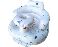 Opblaasbaar babyzitje met geïntegreerde luchtpomp voor 4-24 maanden | Kinderrugsteun, Peutermobiel, Douchestoel