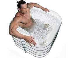Opblaasbaar ijsbad voor koudwatertherapie - Draagbaar en transparant - Voor atleten en wellness