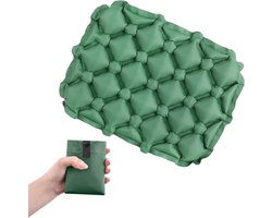 Opblaasbaar Kussen - Lucht Kussen - Comfortabel Zitten - Vochtwerend - 44x34x5cm - Groen
