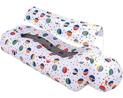 Opblaasbaar Ligbed - Luchtstoel Zonnebank - Buiten Ontspannen - Geïntegreerd Zonnescherm - 190 x 75 cm - Wit
