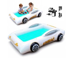 Opblaasbaar Peuter Reisbed - Draagbaar Bed voor Kinderen, Camping, Luchtmatras, Peuterbed met Zijkanten, Slaapmat voor Reizen