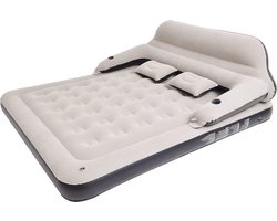 Opblaasbaar Queen Size Luchtbed met Kussens en Rugleuning - Ideaal voor Camping en Logeren