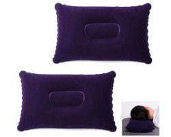 Opblaasbaar reiskussen - comfortabel en licht - 1 stuk - 38 x 24 cm