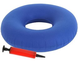 Opblaasbaar ringcirkelkussen, aambeiencirkelkussen, rubberen ring om op te zitten voor drukverlichting Aambeien, postnataal gebruik (blauw)