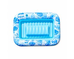 Opblaasbaar Tanning Bed – Opblaasbaar Ligbad voor Zonnen & Relaxen – Waterhangmat met Hoofdkussen en Bekerhouders – Drijvend Luchtbed Zwembad – 177,8 x 116,8 cm - Tanning Pool