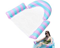 Opblaasbaar, waterhangmat, 111 x 107 x 18 cm, pvc-zwembed met hoofdkussen, comfortabele ontspanning, vrijetijdsoplossing, tuinmeer, zwembadfeest, accessoires voor volwassenen en
