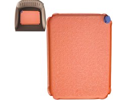 Opblaasbaar zitkussen - Reiskussen camping - Comfortabel zitten - Zelfopblazend ventiel - 40 x 30 cm - Oranje