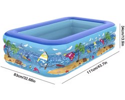 Opblaasbaar Zwembad Tropisch – Kinderbad – 111x83x34 cm – Voor In De Tuin - C3.2