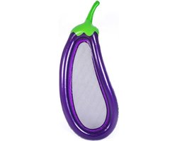 Opblaasbare Aubergine - Luchtbed voor in het Zwembad - Inflatable Eggplant Bed - 270cm x 110cm - Waterluchtbed - Waterhangmat - Zwembadhangmat - Love Island - Mesh - Beach - Floaty - Swimmingpool - Pool Party - Summer - Vakantie