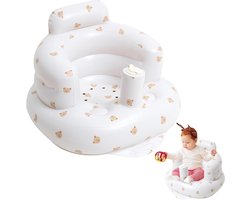 Opblaasbare Babystoel met Rugsteun voor Baby's vanaf 3 Maanden, Draagbare Peuterstoel voor Zitten en Spelen, Ideaal voor Thuis en Op Reis
