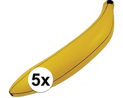 Opblaasbare banaan – geel – 80 cm – opblaas fruit - 5x - tropisch - zwembad/feest - decoratie