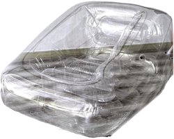 Opblaasbare Bank - Luchtbank Lounge Stoel - Buiten Ontspannen - Waterdicht PVC Materiaal - 100x142x60cm - Transparant