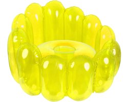 Opblaasbare Bank - Luchtbank Stoel - Buiten Loungen - Transparant Jelly Design - 75 x 56 cm - Geel