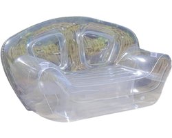 Opblaasbare Bank - Luchtbank Zetel - Ontspannen Buiten - Volledig Transparant - L180cmxB90cmxH95cm - Transparant