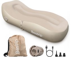 Opblaasbare bank voor binnen en buiten - Luchtbed met elektrische pomp (180 x 70 x 50 cm)