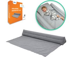 Opblaasbare Bedrand met Flap - 80CM - Bedhekje - Uitvalbescherming voor Peuters en Kinderen - Bedrail en Bedbeschermer - Bedrail - Kinderen - Peuter - Baby - Safety - Bedbeveiliging Beschermer
