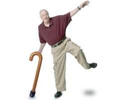 Opblaasbare bruine wandelstok - 90 cm - Abraham/Sara feestartikelen - 50/60/70/80/90/100 jaar