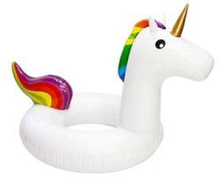 Opblaasbare eenhoorn - Zwemband - Eenhoorn zwemring - wit - 90 cm
